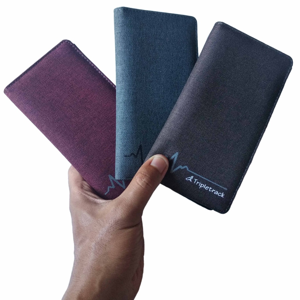 Dompet fashion Pria Panjang Tripletrack Bahan Canvas D01