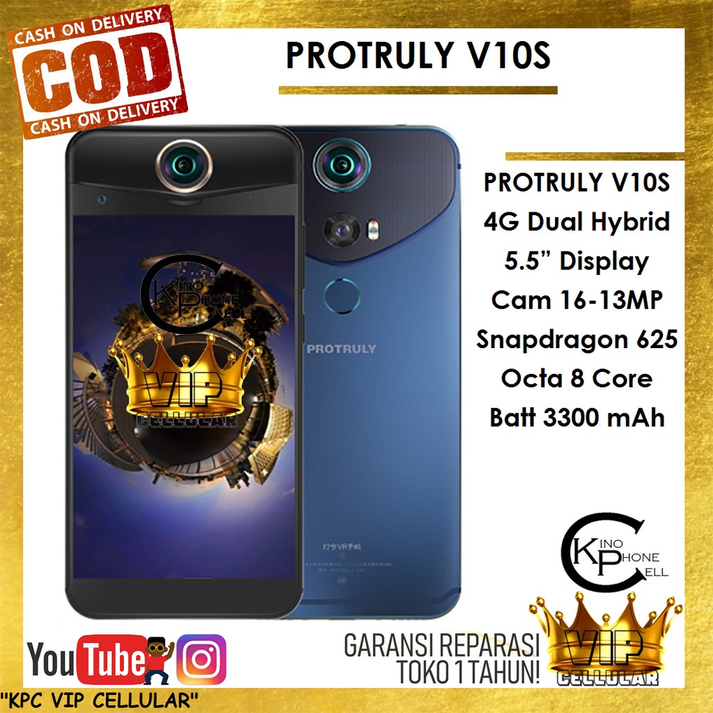 KPC VIP PROTRULY V10S 64GB ROM 4GB RAM VR CAMERA NEW SMARTPHONE