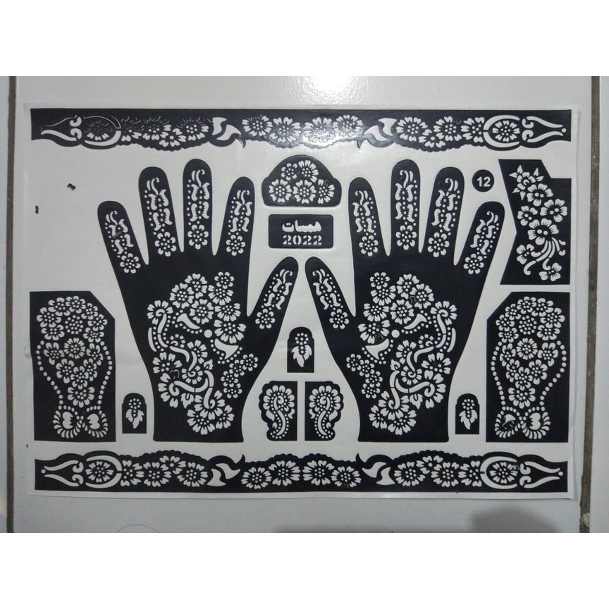 CETAKAN HENNA 2 TANGAN BESAR (GROSIR)