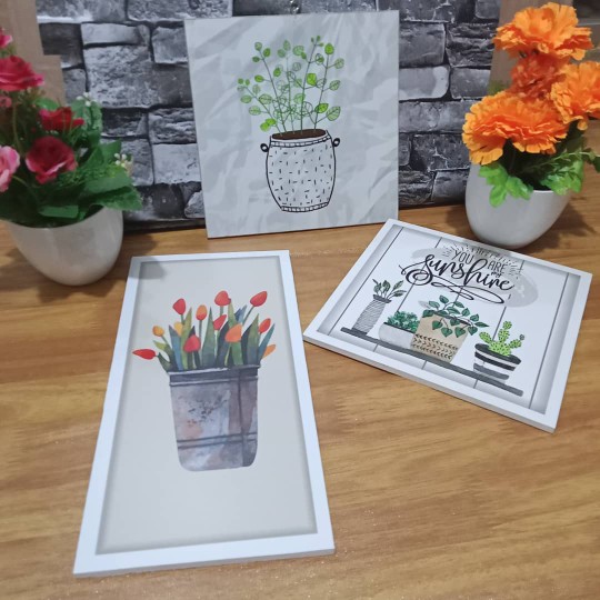 Wooden Projects Kaligrafi Hiasan Pajangan Dinding Rumah Lafadz Allah Muhammad Tropical Series - Pzl