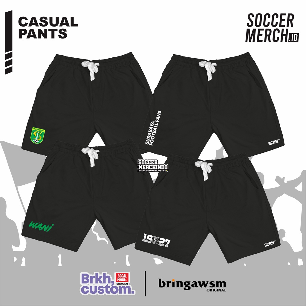 CASUAL PANTS ~ CELANA SUPORTER PERSEBAYA SURABAYA BONEK CELANA DISTRO BRKHCUSTOM