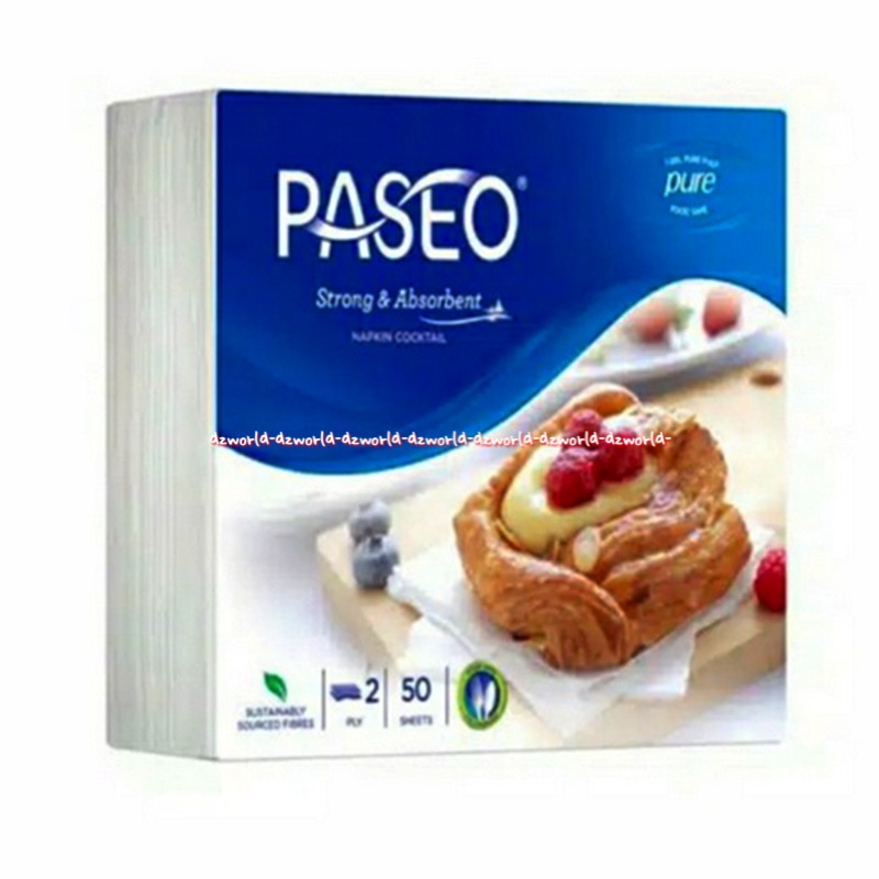 Paseo Strong &amp; Absorbent Napkin Tissue Tisu Serbet Tisu Lap 50Sheets