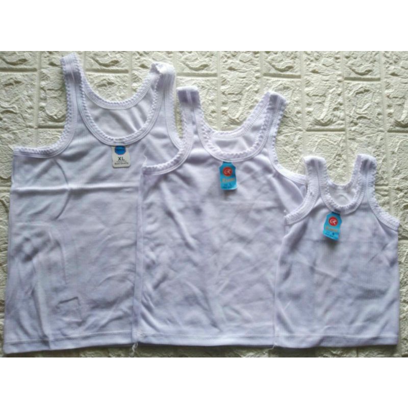 SINGLET PUTIH ANAK PEREMPUAN/SINGLET ANAK CEWEK/KAOS DALAM ANAK CEWEK/DALAMAN ANAK