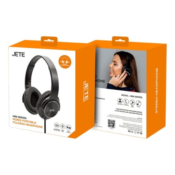 Headset Headphone JETE HB6  Noise Cancelling - Garansi 2 Tahun Rusak Tukar Baru