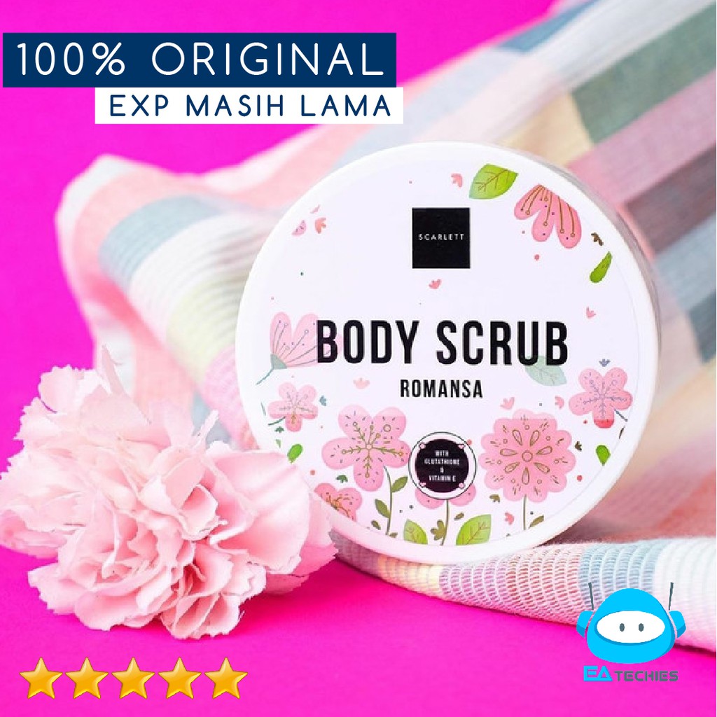 Scarlett Whitening Body Scrub Romansa By Felicya Angelista Original 100%