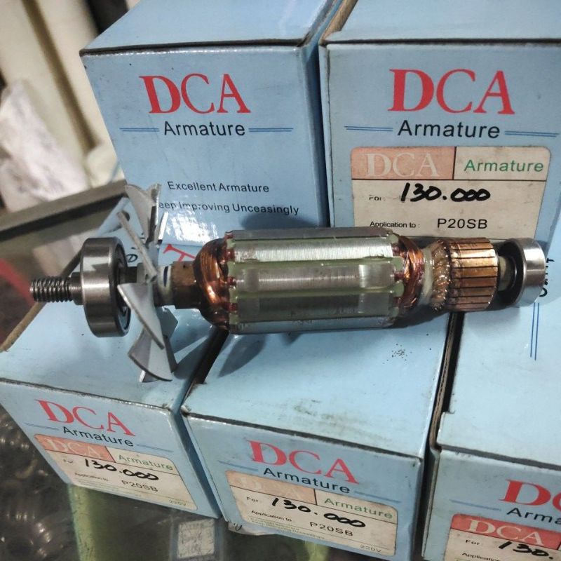 GENUINE PARTS 〽️ 1 Paket Armature DCA • F 20 SB ➕ 2 Bearings Depan BD 608 & Belakang BB 6200 | Angke