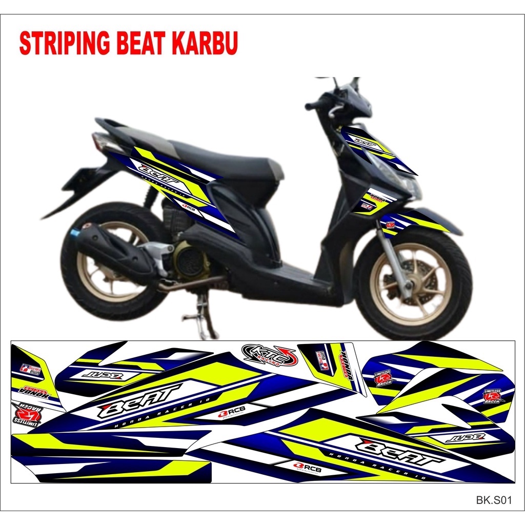 Jual STRIPING HONDA BEAT KARBU RACING SANGAT COCOK UNTUK MENAMBAH STYLE ...