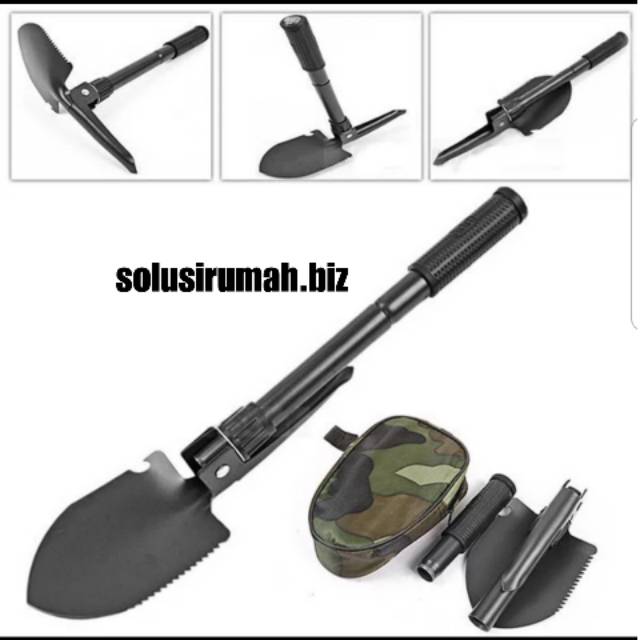 PACUL SEKOP LIPAT MILITARY PORTABLE FOLDING MULTIFUNCTION SHOVEL