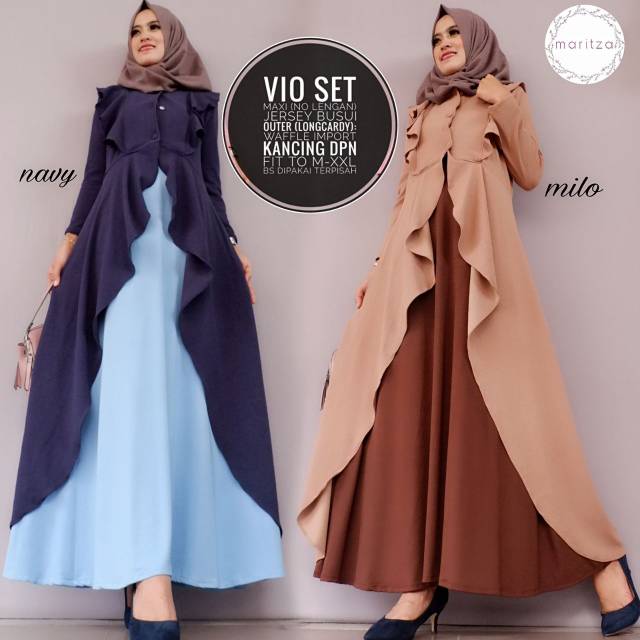 VIO SET gamis syari | vest | outer