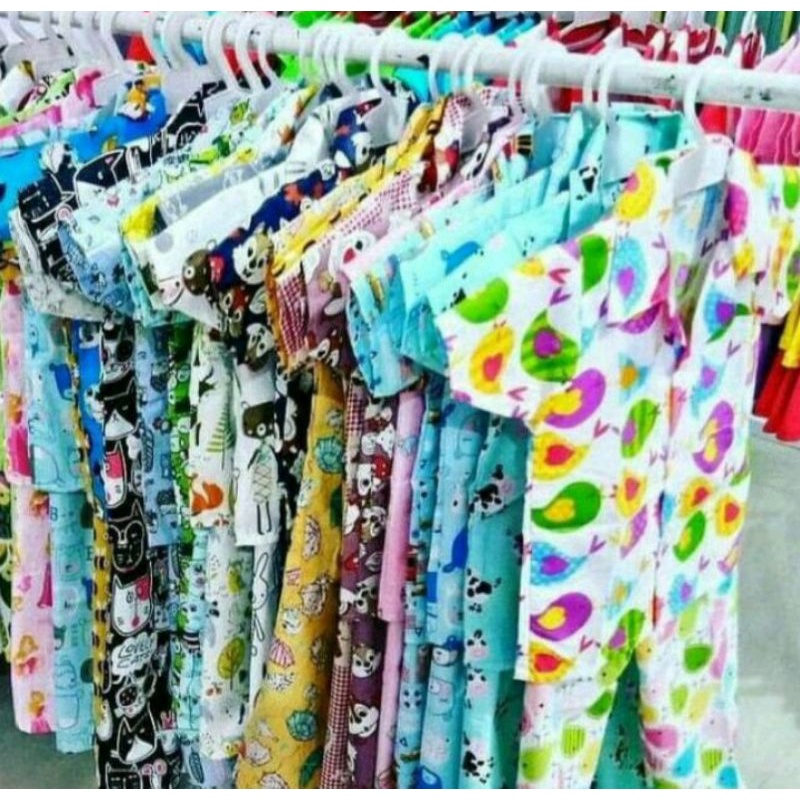 Piyama Anak Motif Karakter/Baju Tidur Anak 1-16 Tahun Anak Laki laki Dan Perempuan