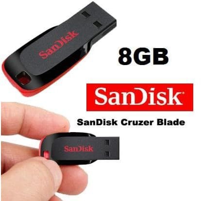 USB Flashdisk FD FlashDrive SanDisk 8GB - 8 GB Cruzer Blade Original