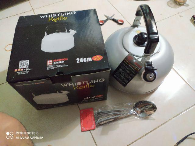 Maspion Teko Bunyi National Kettle 24 Cm Silver