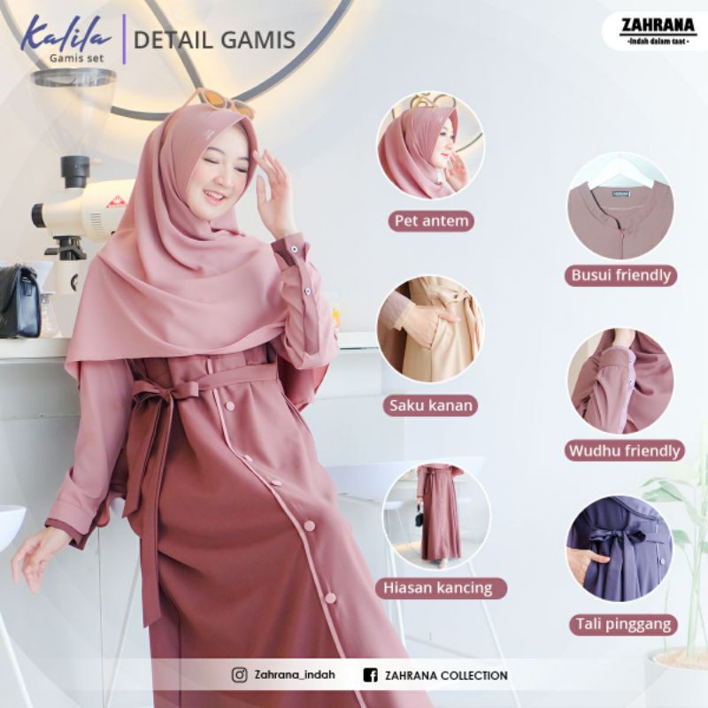 READY STOCK/SIAP KIRIM GAMIS KALILA SET HIJAB By Zahrana