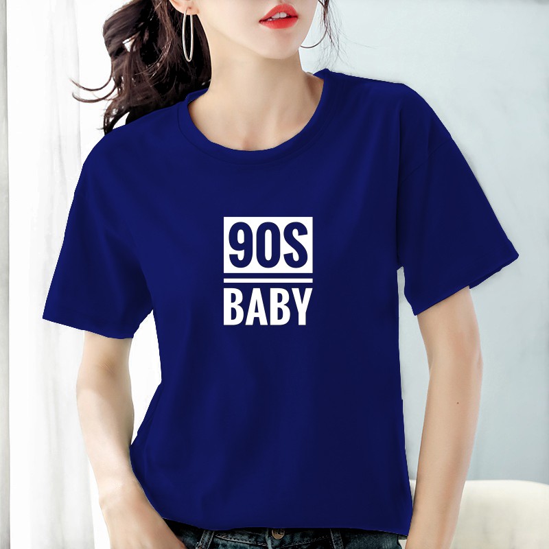 Bee Kaos Wanita 90s Baby / Baju Wanita Lengan Pendek Cotton Combed