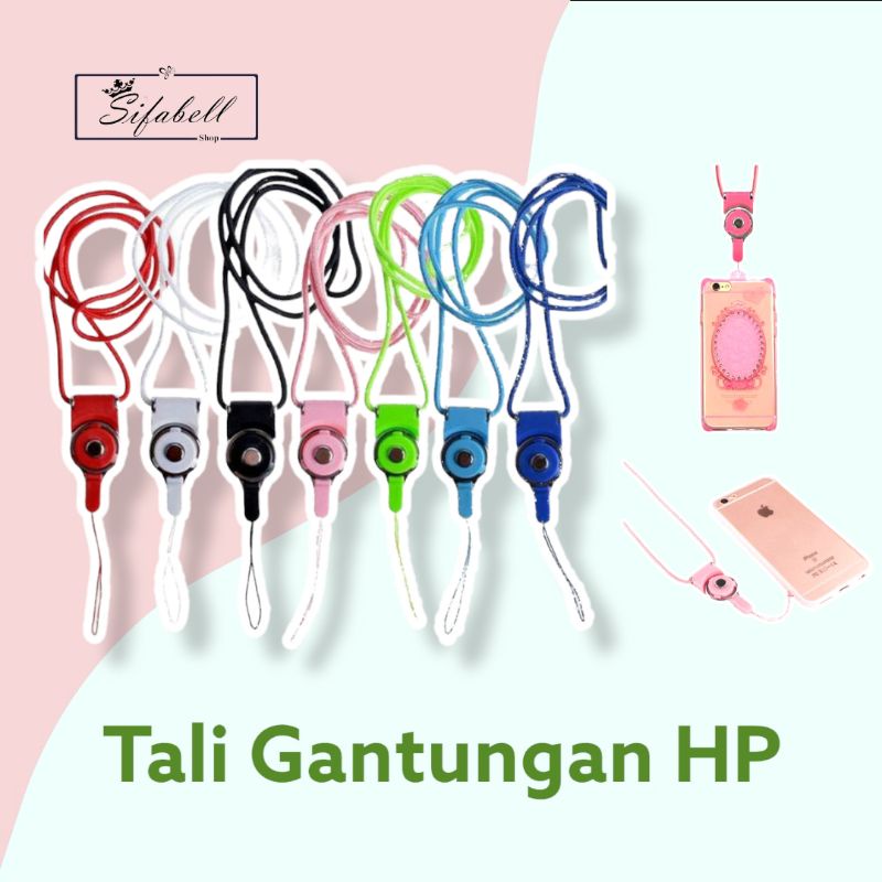 Kalung Tali 2in1 Gantungan HP Gantungan Nametag Flashdisk Name Tag Id Card Strap Kartu Tali HP