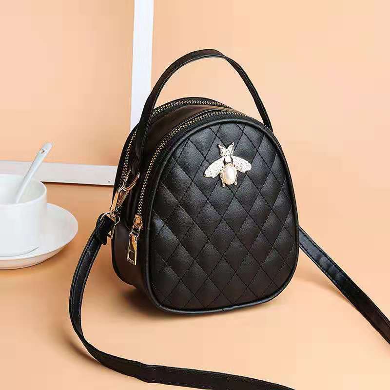 TAS WANITA ZARAA ZR BEE 2 ZIPPER 2 WAY HAND BAG SLING BAG TAS SELEMPANG IMPORT PREMIUM #3071