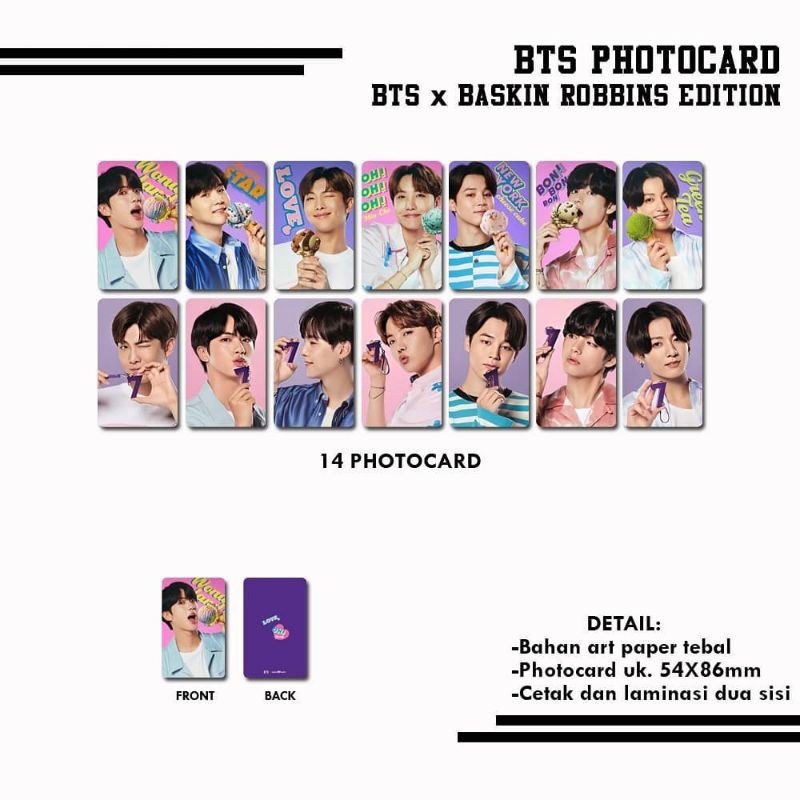 BTS x BASKIN ROBBINS EDITION PHOTOCARD