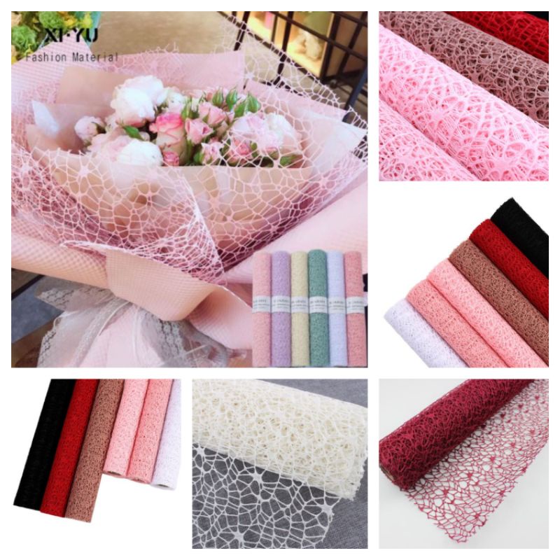 

Kertas Bungkus Bunga Jaring Laba" Korea/Bahan Florist/bungkus bunga jaring Laba-Laba Korea.