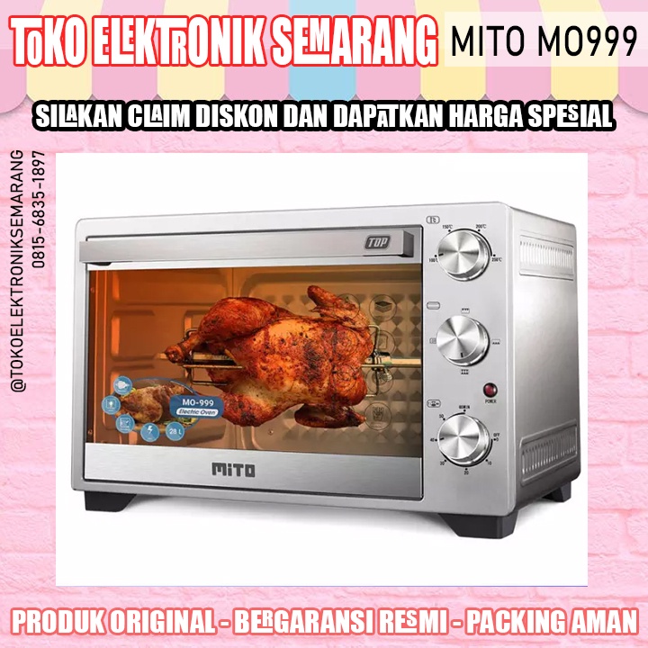 OVEN MITO MITOCHIBA TOP MO 999 28 LITER LOW 350 WATT ROTTISERIE