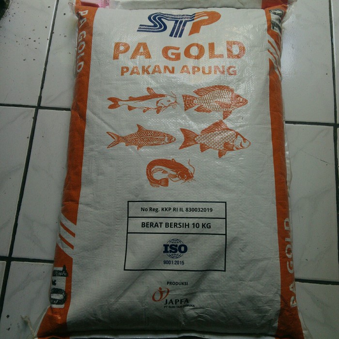 PAKAN BIBIT IKAN LELE NILA GURAME PELET JAPFA GOLD A 10 kg Sak