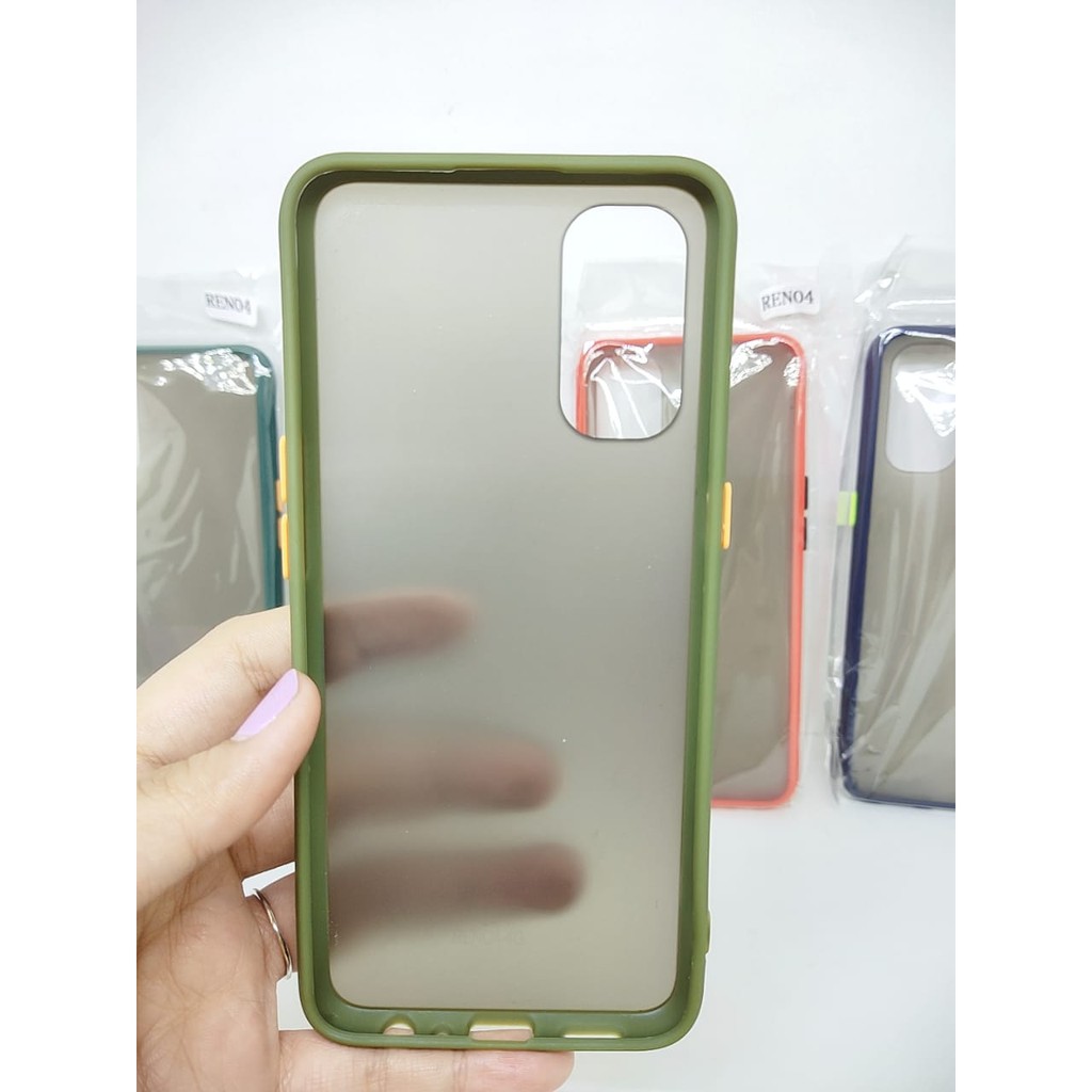 Bumper AERO CASE Oppo Reno4 5G Indo 6.4 Inchi Premium Hardcase My Choice List Warna Matte