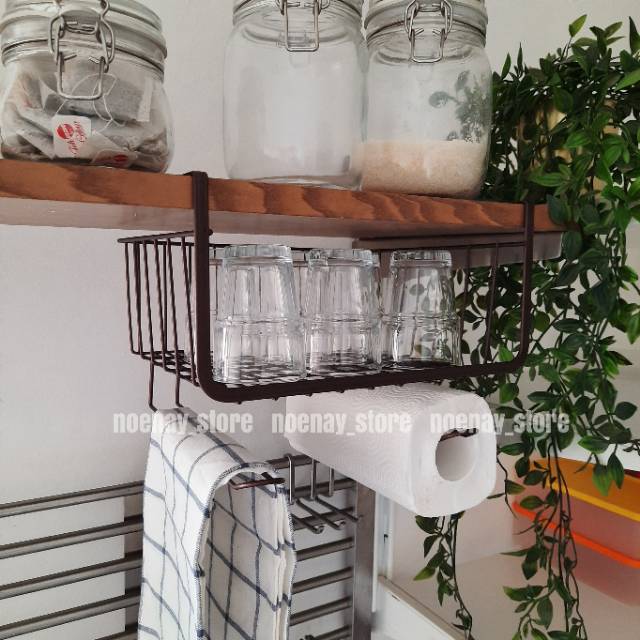 Keranjang Gantung / Diklip Coklat, Besi