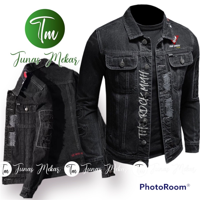 Jaket fashion kombinasi  The RDCK MMH quality premium-Black shanghai RED