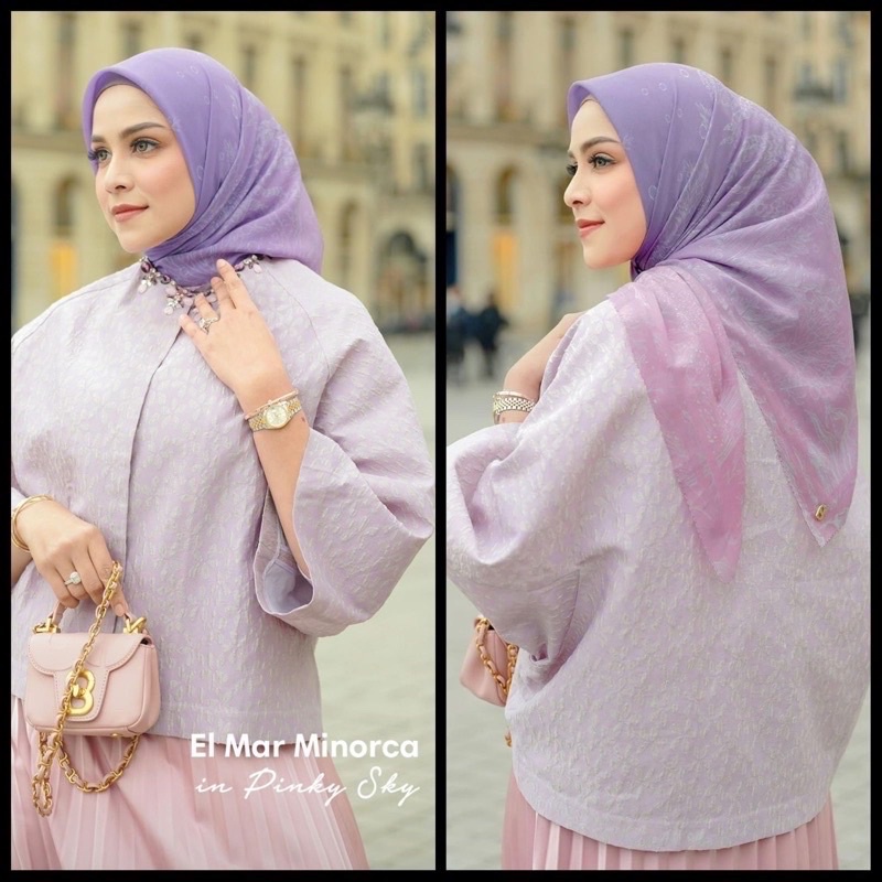 EL MAR MINORCA PINKY SKY BUTTONSCARVES