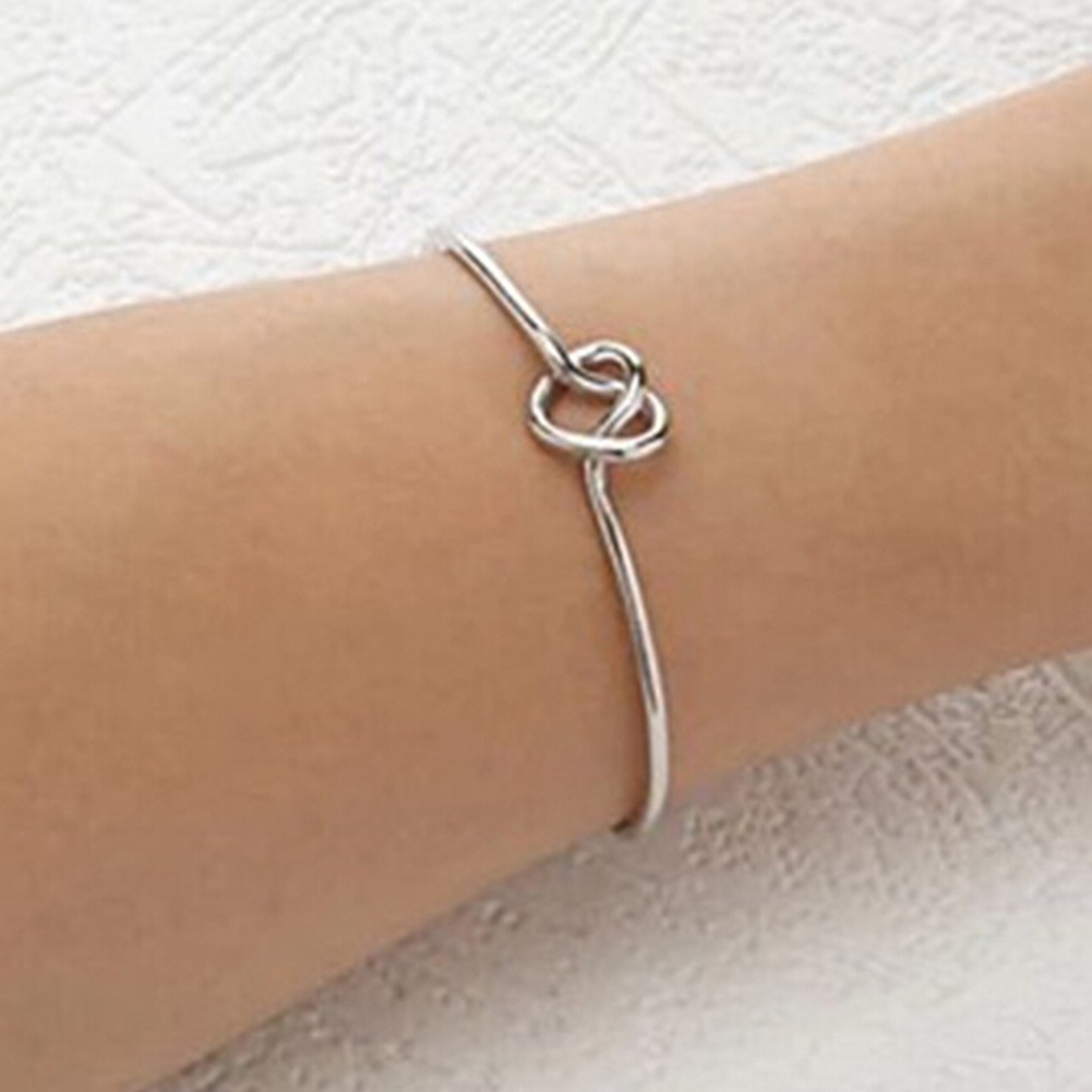 Hu Hu Hu Hu Hu Alat Bantu Pasang Kacamata♡ Gelang Bangle Open Adjustable Desain Simpul Untuk Wanita