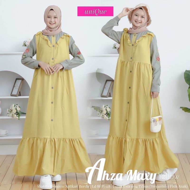AHZA MAXY KIDS SETELAN MUSLIM ANAK BY UNIQUE