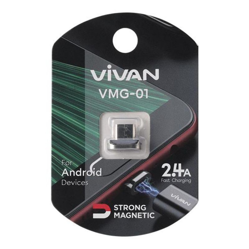 VIVAN ORIGINAL Android Micro USB 2.4A Magnetic Connector Head VMG-01