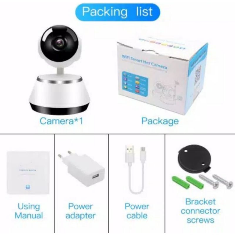 CCTV CANGGIH IP Camera Mini Wifi V380Webcam ROTASI 360