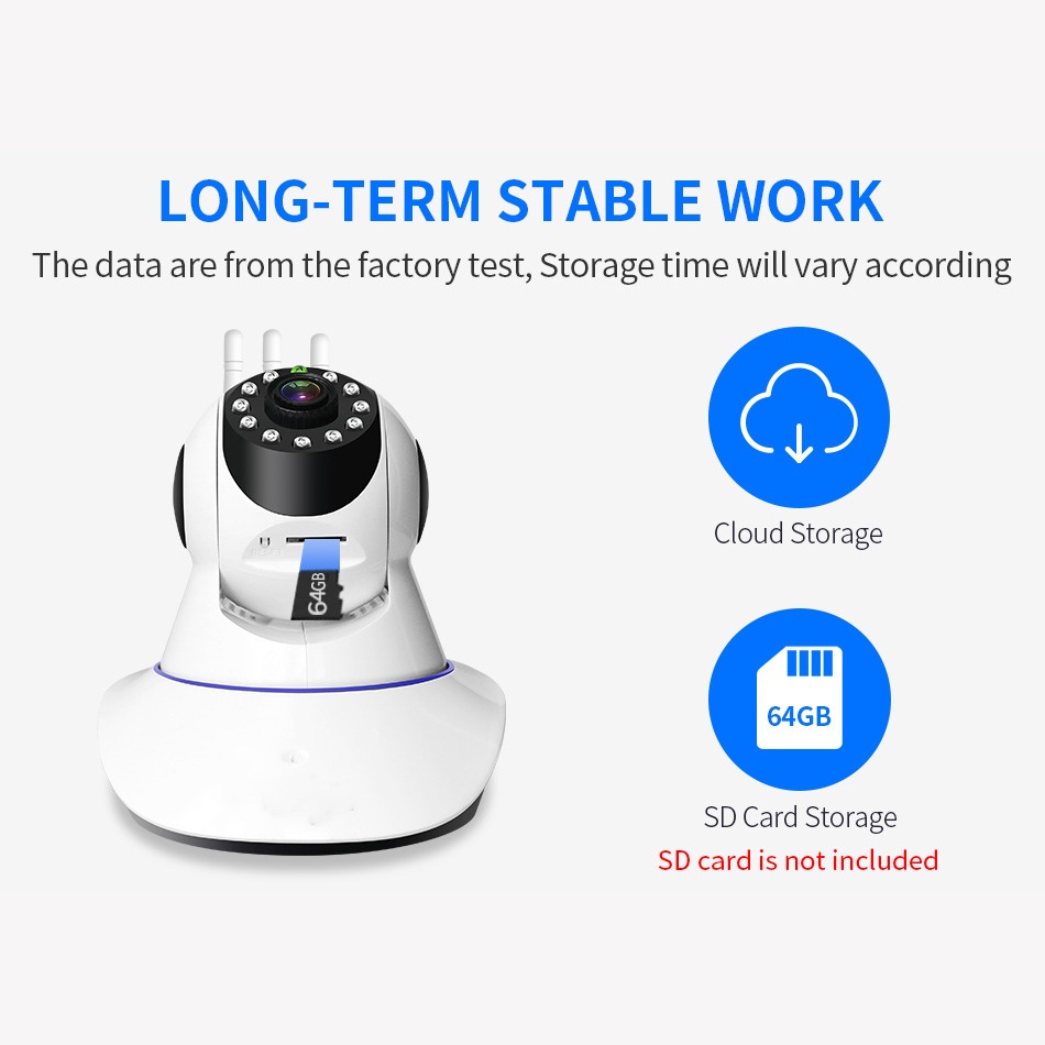 CCTV WiFi IP Kamera Two Way Audio Baby Monitor 1080p - HS3