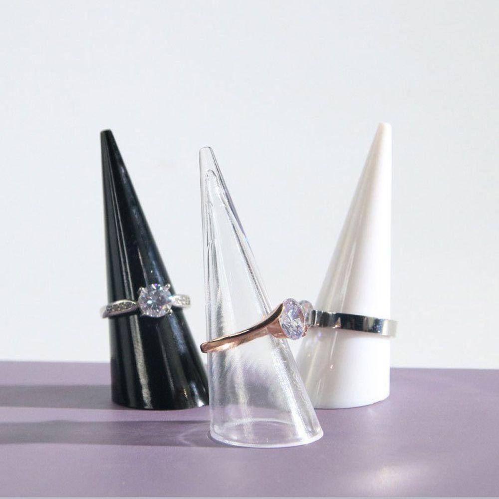 Agustinina Jewelry Show Case Portable Elegan Cone Transparan Jari Cincin Akrilik Rings Display