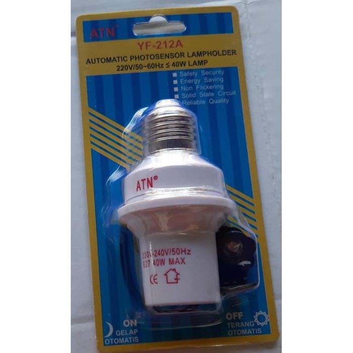 Sensor Lampu Otomatis Merk ATN 212A  40 watt Fitting Sensor Cahaya Otomatis