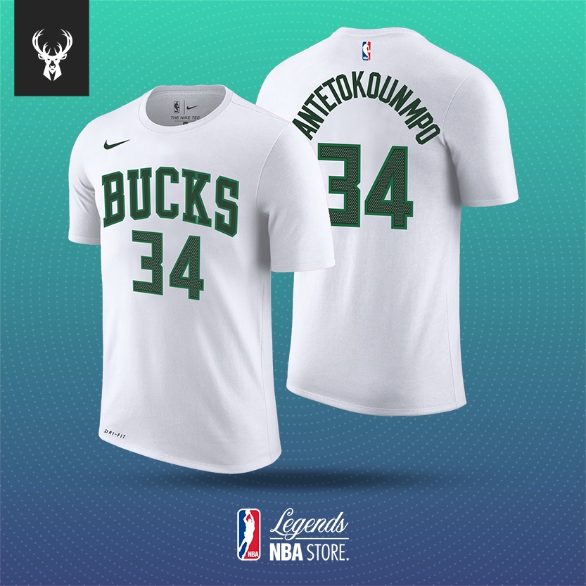 Baju Basket Pria Wanita NBA T shirt basket Kaos Miwaulkee Bucks Antetokounmpo CITY EDITION 21/22 NBA Tshirt Basketball