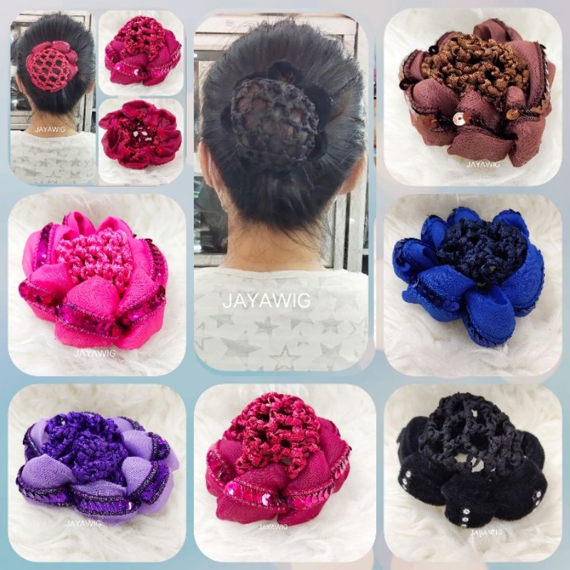 Harnet Cepol Hairnet Cepol Rambut Motif