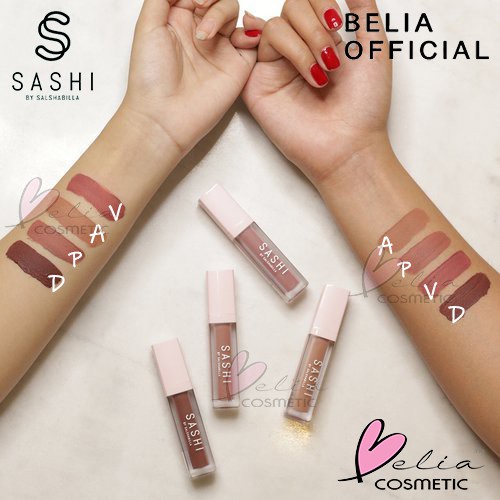 ❤ BELIA ❤ SASHI by Salshabilla Adriani Lip Matte 4.5g ( lip cream sashi halal ) Formulated in Korea