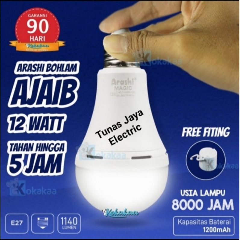 Bohlam LED Emergency / Magic Lamp 12W ARASHI