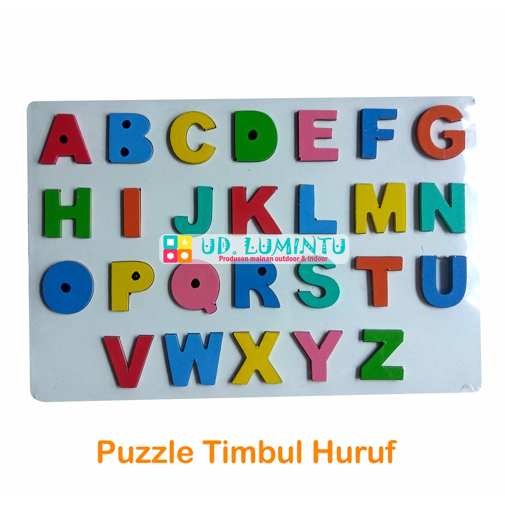 Puzzle Huruf Abjad Besar Timbul