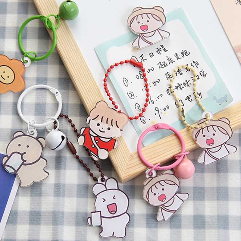 【Ready Stock】Gantungan Kunci Akrilik Tas Gaya Korea Lucu Kartun  Deco DIY Liontin Gantungan Anak-anak Dewasa Pasangan Simple Murah Perhiasan Aksesoris Hadiah Ulang Tahun COD