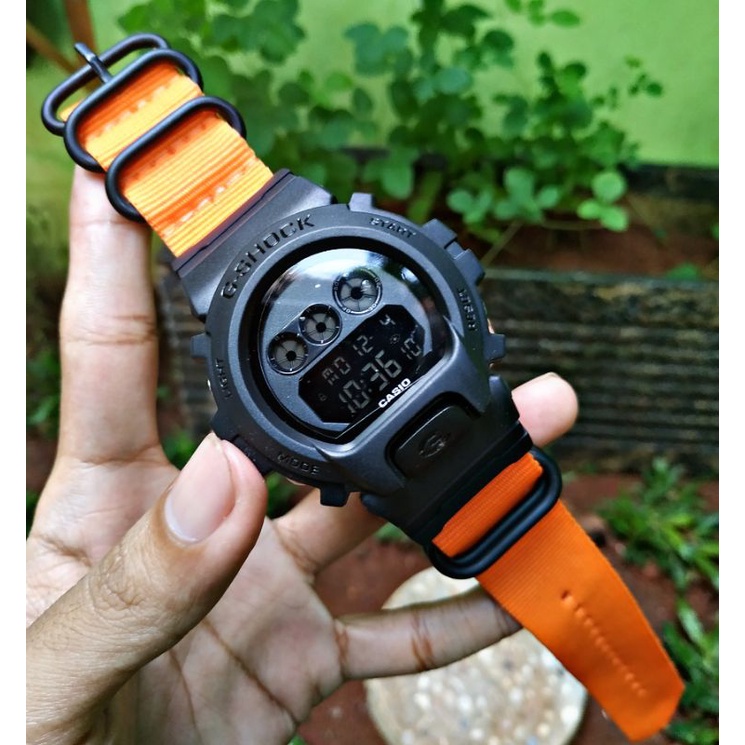 LIMITED EDITION JAM TANGAN GSHOCK DW6900 COSTUME DIGITAL TALI KANVAS NYLON