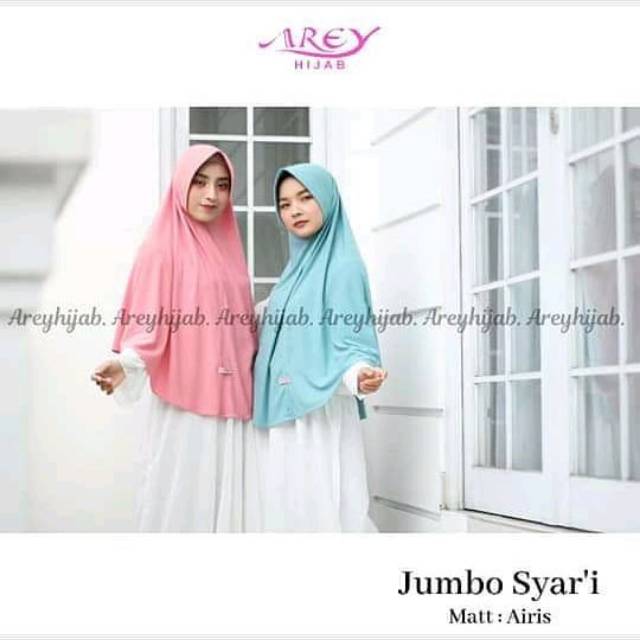 069 JUMBO SYAR'I ORI AREY HIJAB | JILBAB INSTAN KERUDUNG ORIGINAL-4