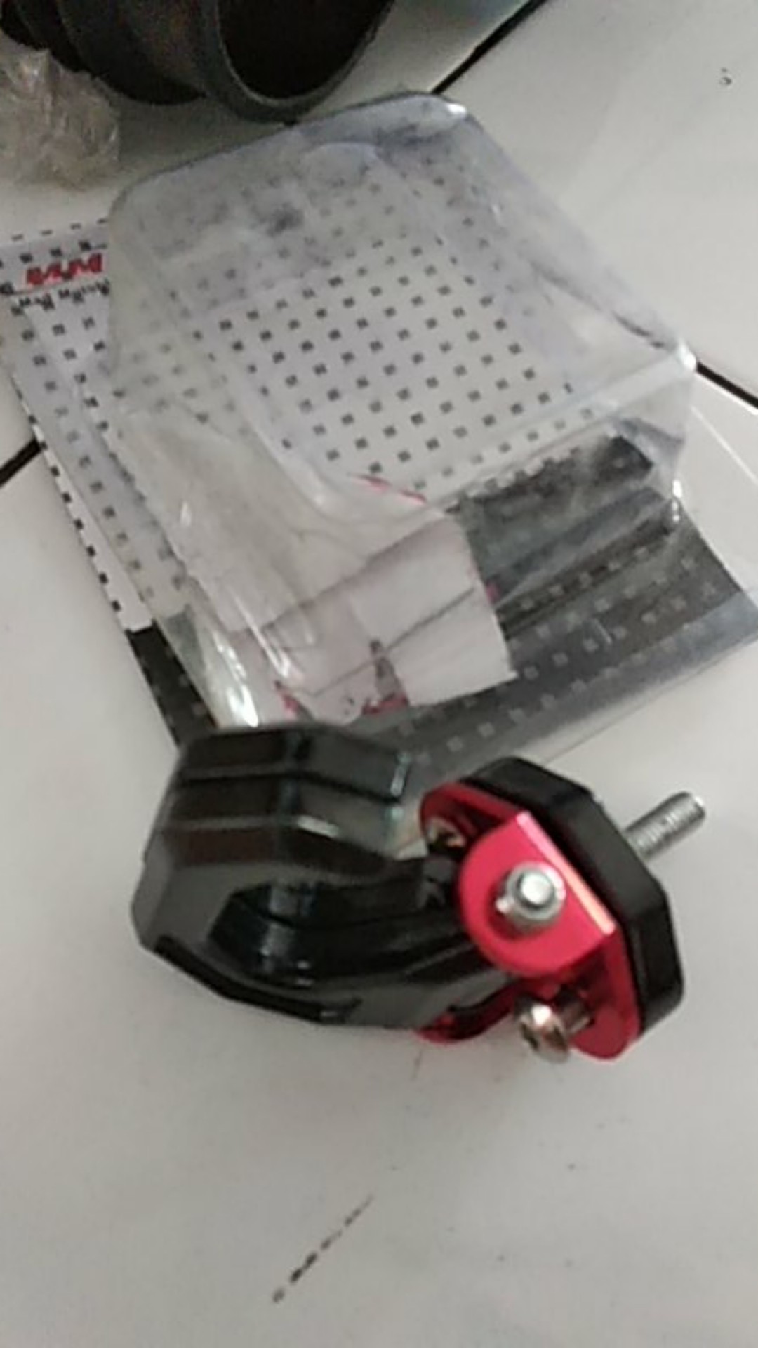 Gantungan Barang Motor Matic Model Cabang Full Besi - Merah