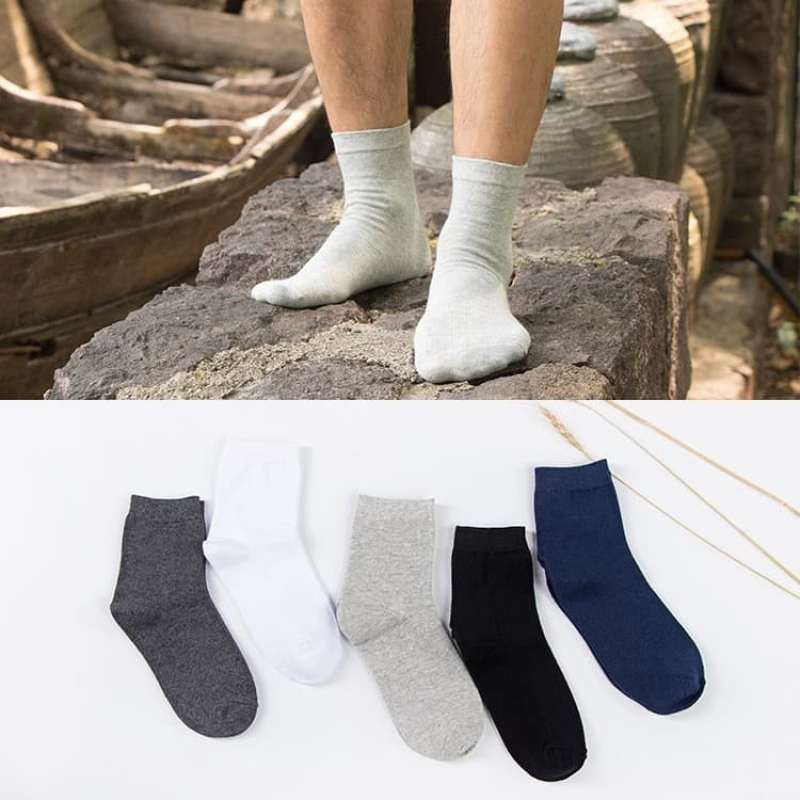 Paket 3 Pasang Kaos Kaki Kantor, Motif Minimalis, Allsize Dewasa