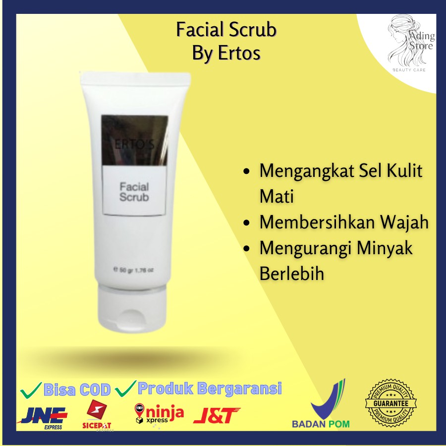 Ertos Facial Scrub Sabun SkinCare Skin Care Pembersih Perawatan Pemutih Pencerah Muka Wajah BPOM