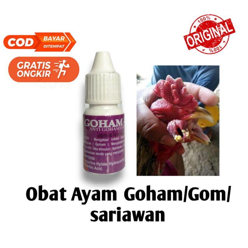 Obat Ayam Goham/Gom/Sariawan