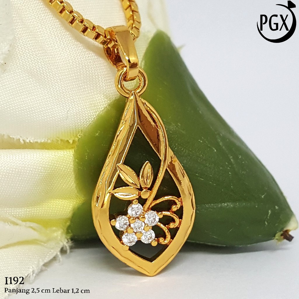 PGX Liontin Kalung Xuping Wanita Perhiasan Lapis Emas Aksesoris Fashion - I192