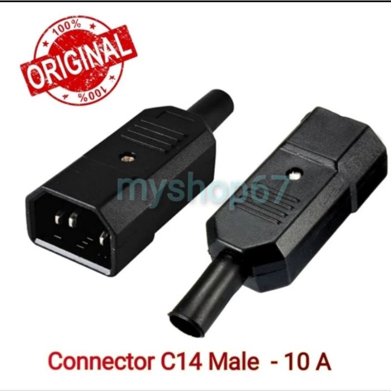 Konektor C14 Male - 10 Ampere (Socket 14 Male)