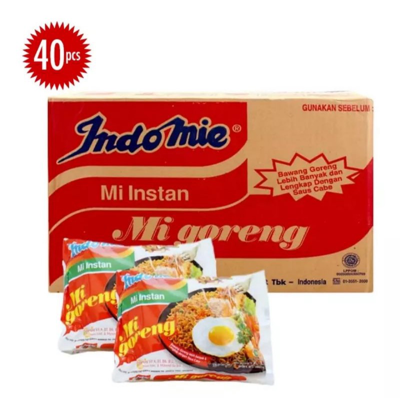 

INDOMIE Mie Instan Goreng Carton 40pcs x 85g